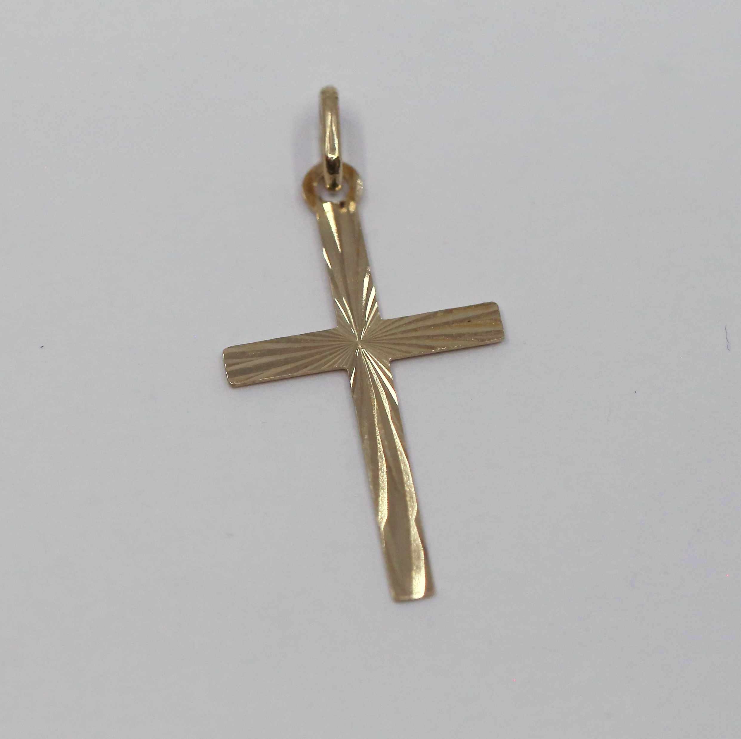 Zlatý přívěsek kříž 14k – 0,7g