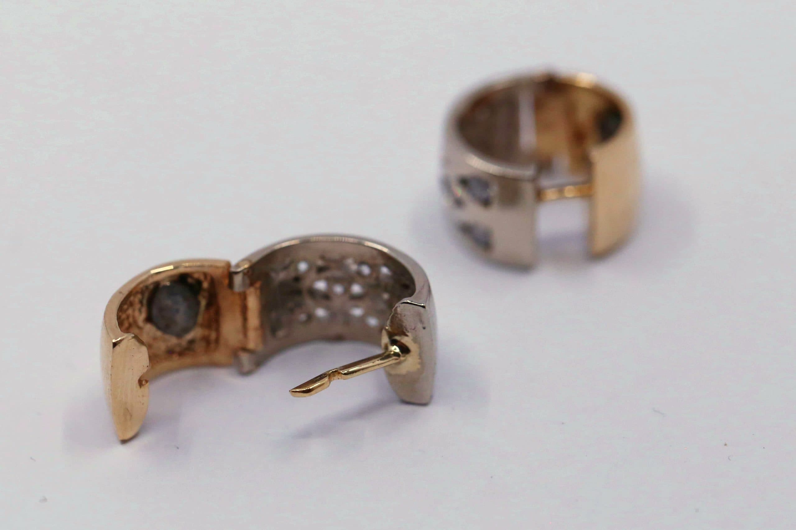 Zlaté náušnice s kamenmy 14k – 7,17g — fotografie 3