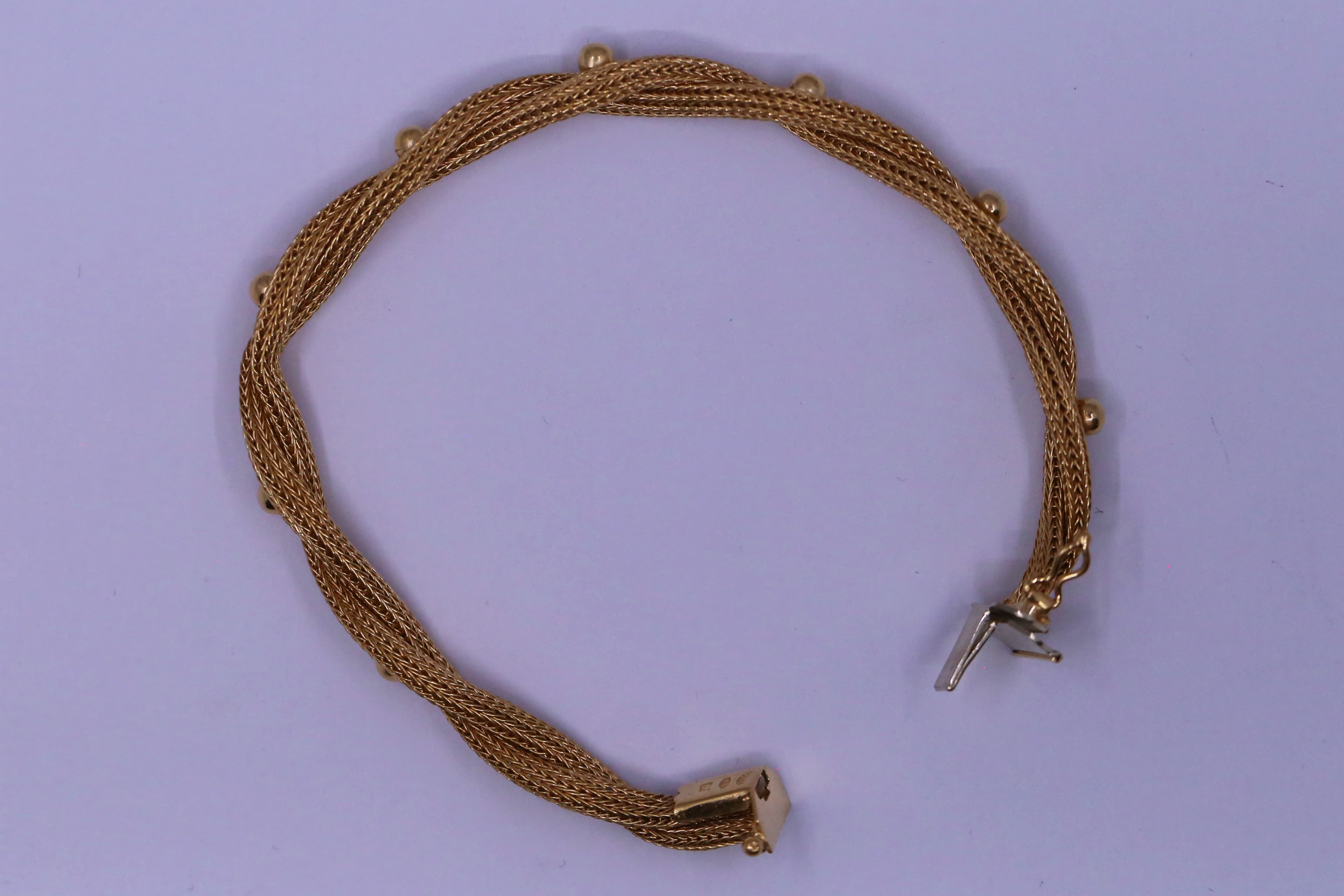 Zlatý náramek pletený 18k – 15,45g — fotografie 2