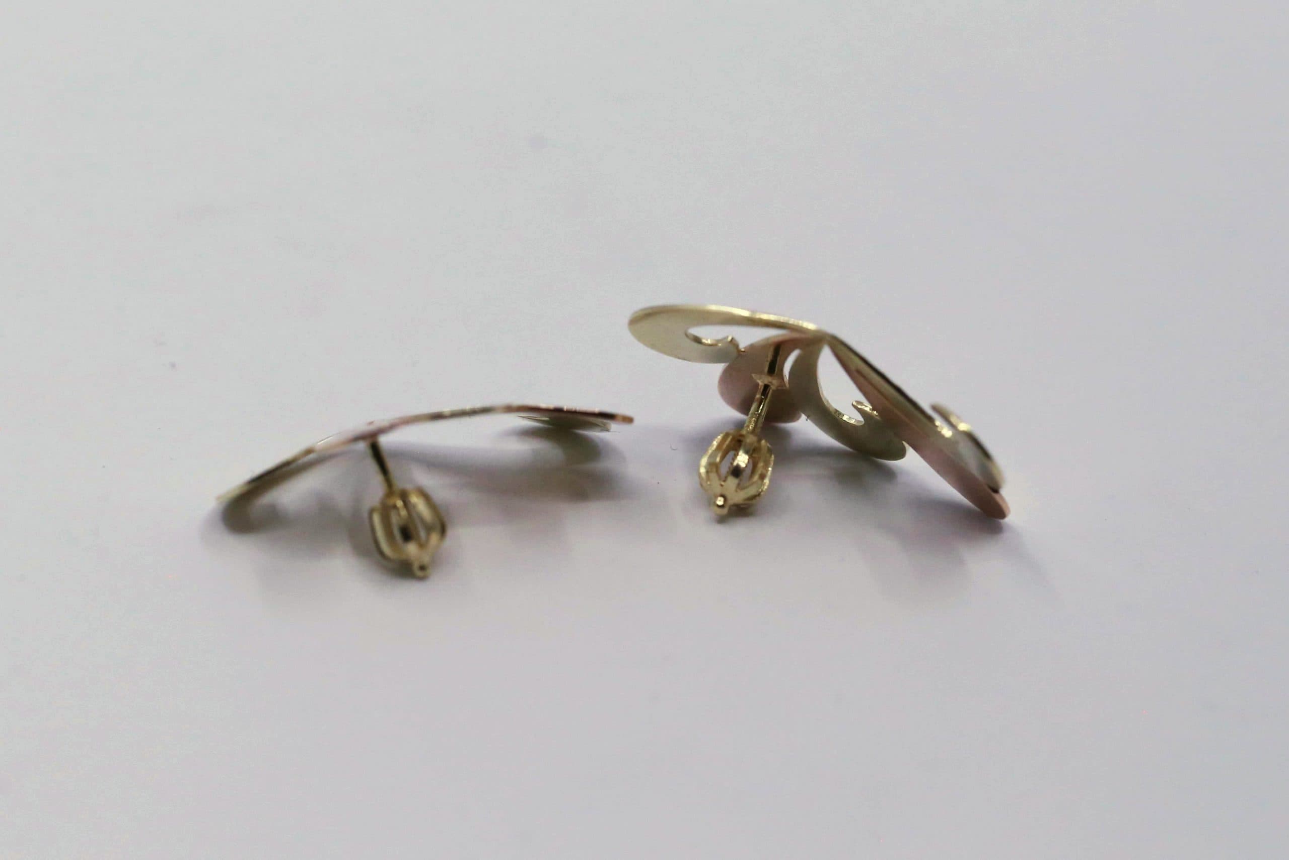 Zlaté náušnice elegance 14k – 4,98g — fotografie 2