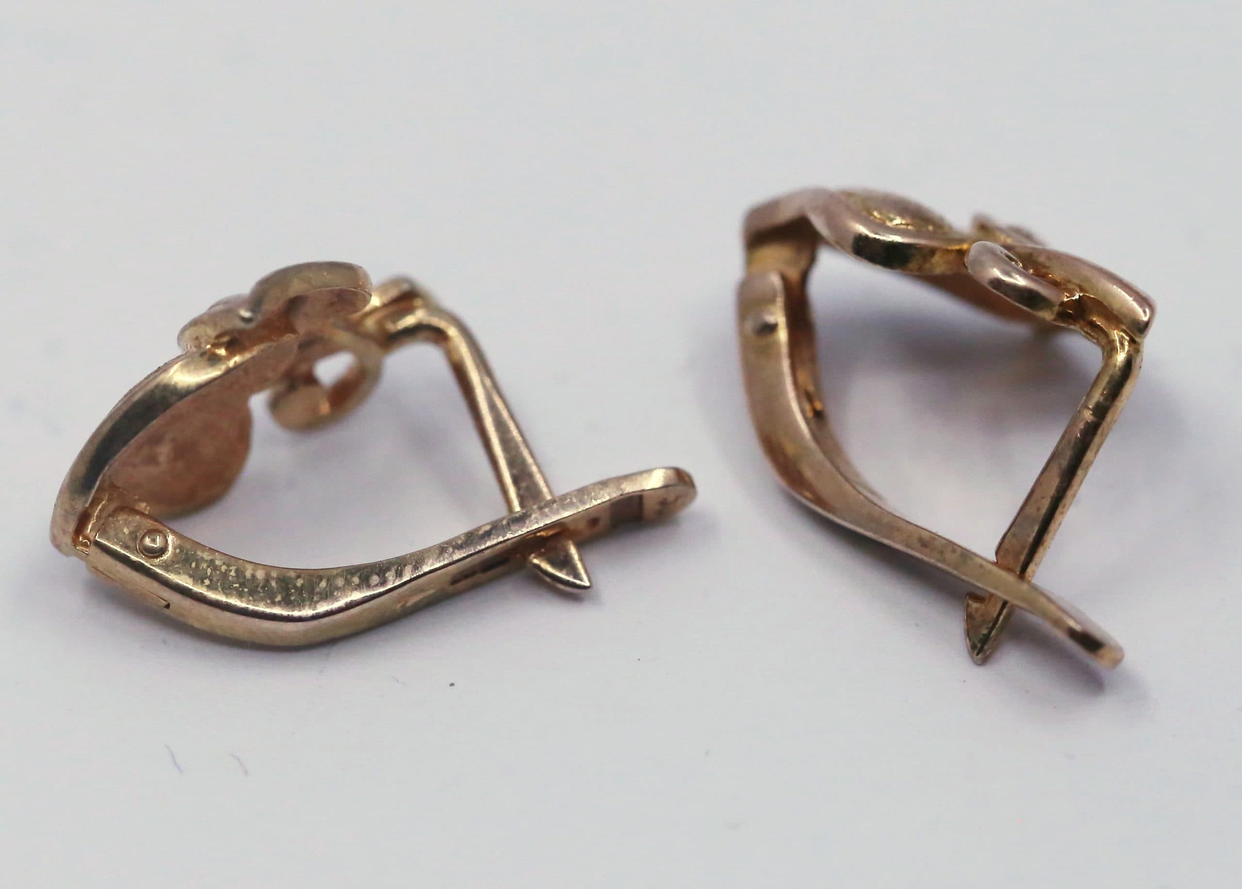 Náušnice lístek 14k – 3,66g — fotografie 2