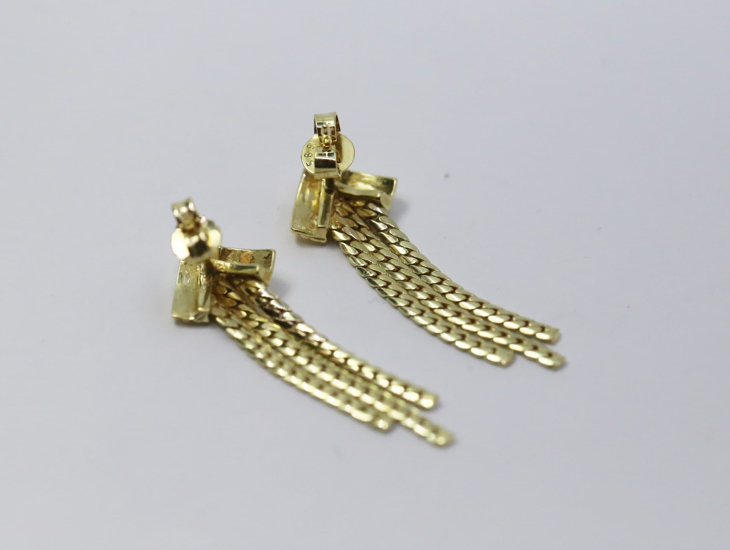 Zlaté náušnice visací 14k – 4,45g — fotografie 2