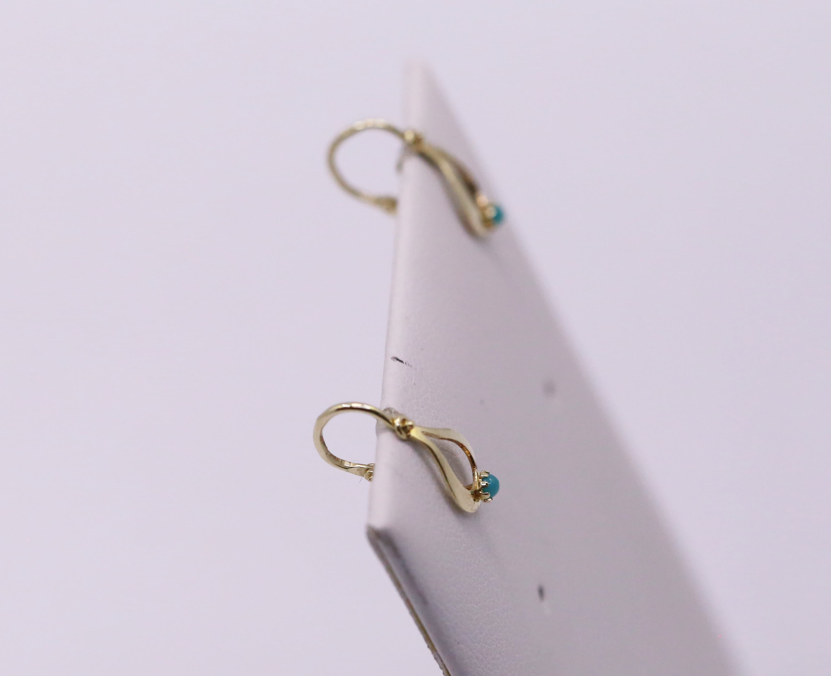 Zlaté náušnice retro mini 14k – 1,02g — fotografie 2