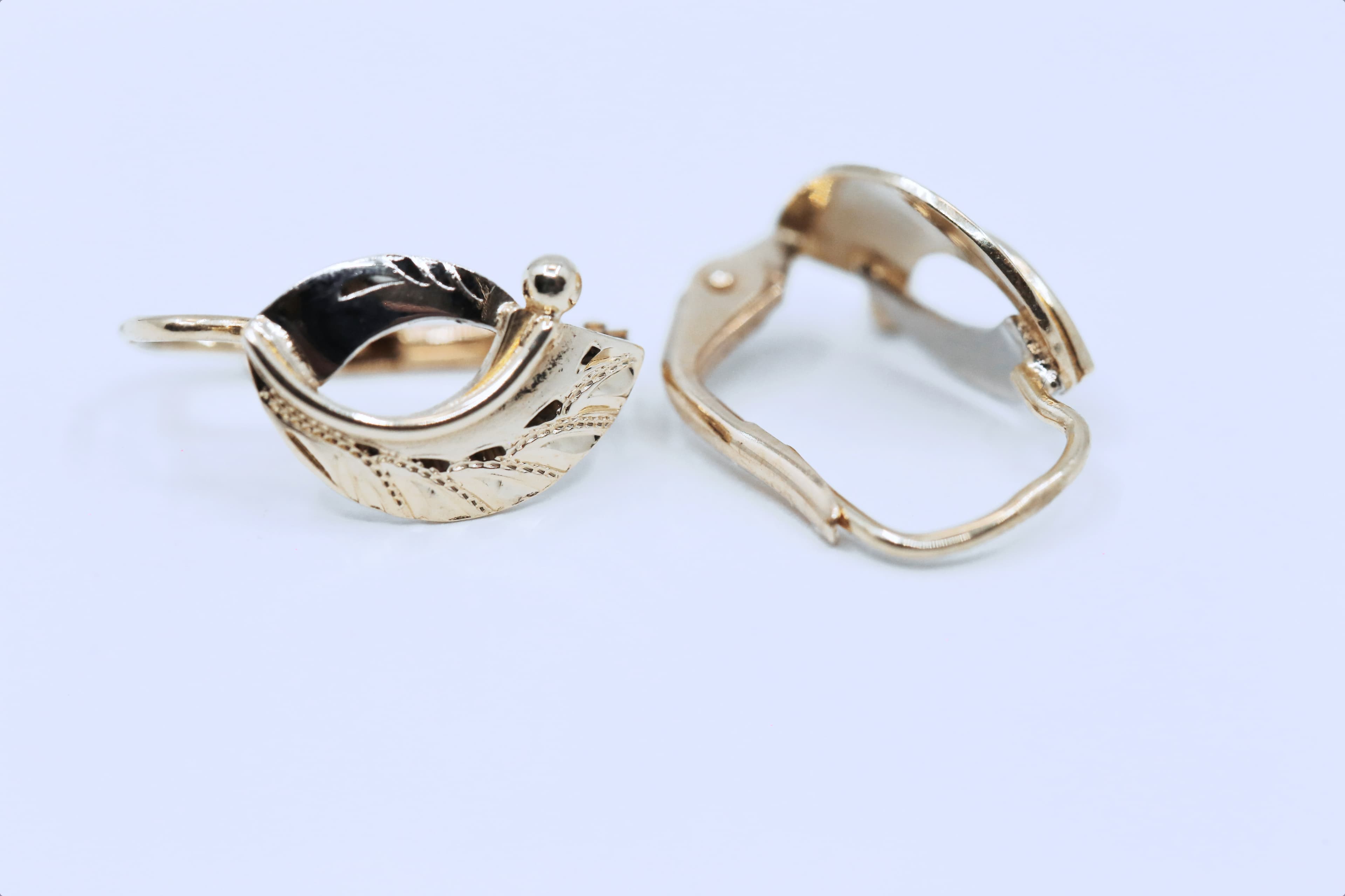 Zlaté náušnice classic 14k – 1,98g — fotografie 2