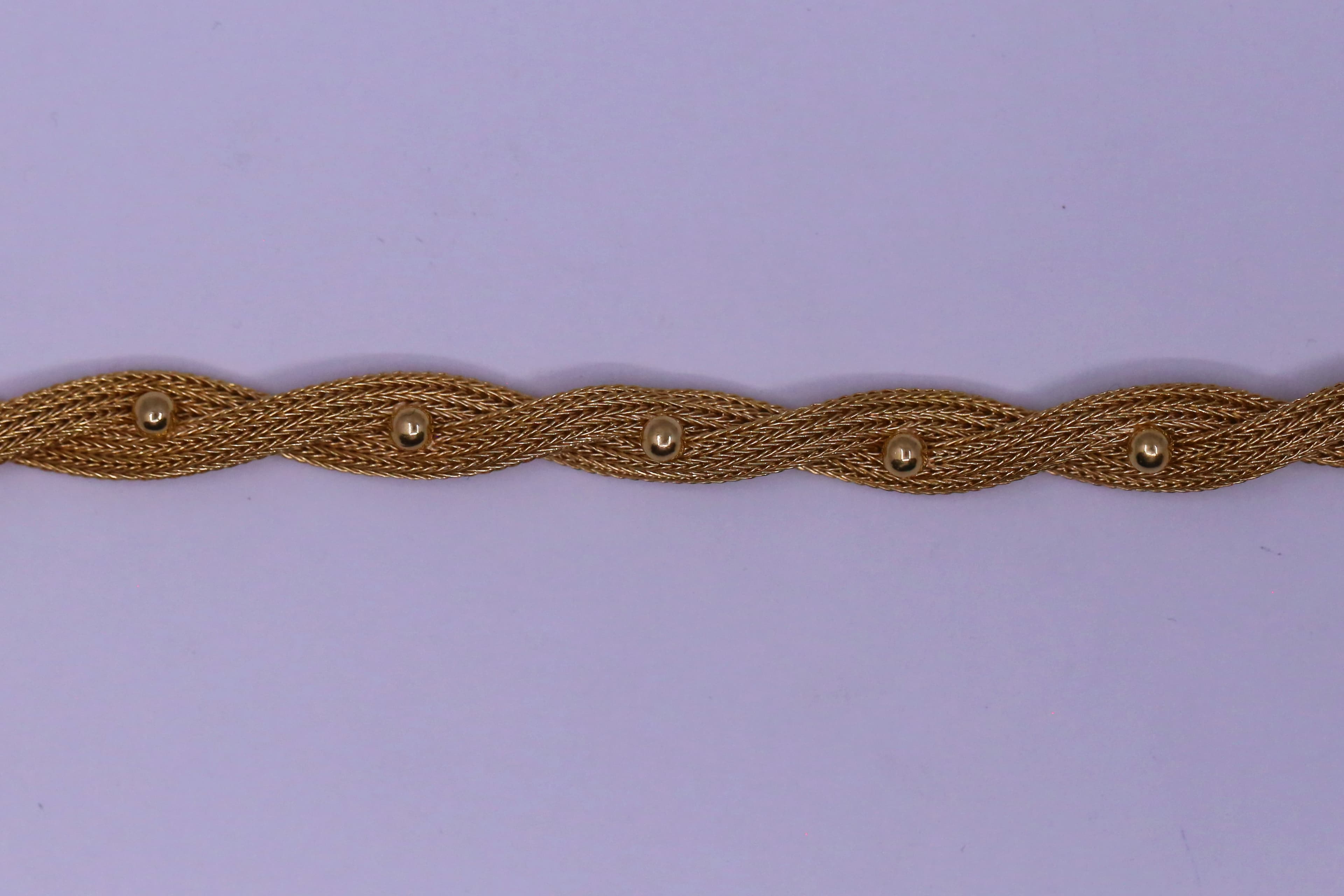 Zlatý náramek pletený 18k – 15,45g — použitý zlatý šperk, hlavní fotografie