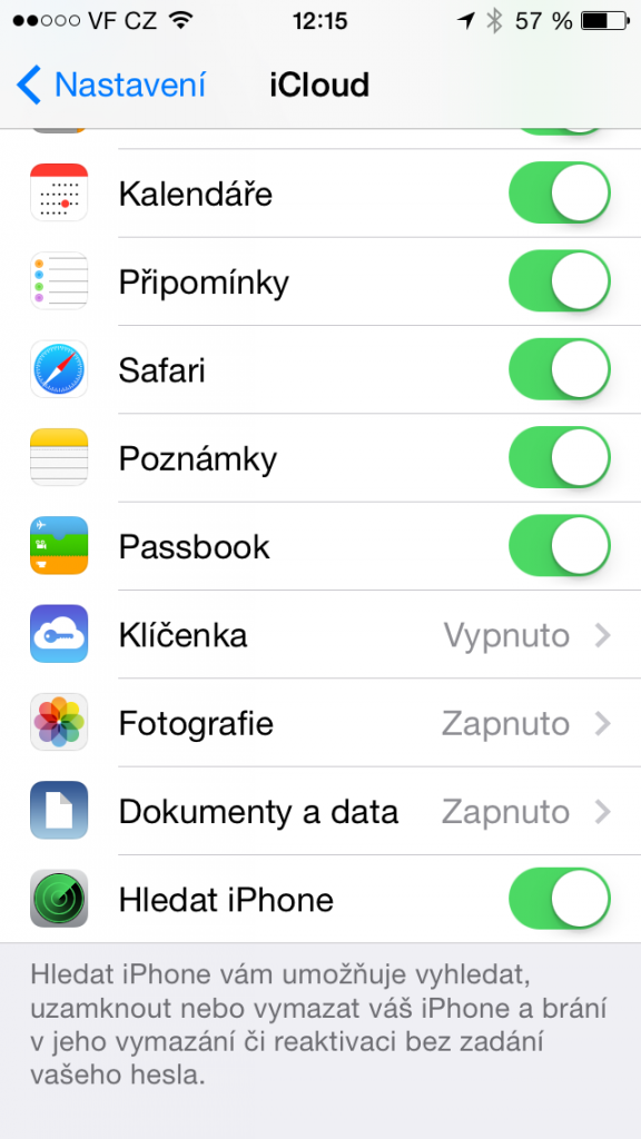 Blokovaný iphone na icloud