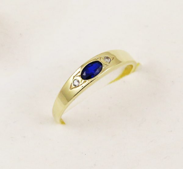 Prsten modrý kámen