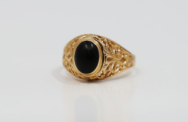 Prsten exotika černý kámen