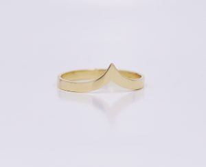 Zlatý jednoduchý Véčkový prsten