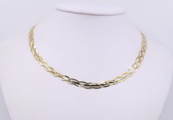 Zlatý pletený náhrdelník