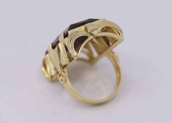 Zlatý elegantní masivní prsten