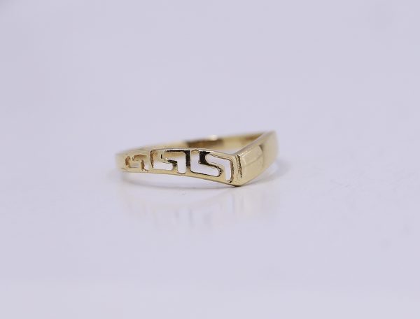 Zlatý véčkový prsten dvou stran