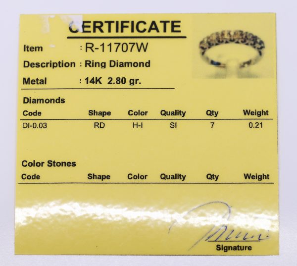 Zlatý bílý prsten s diamanty a certifikátem