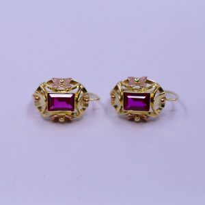 Náušnice retro kámen