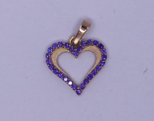 Přívěšek fialové srdce