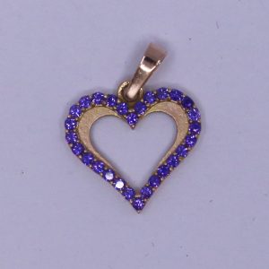 Přívěšek fialové srdce