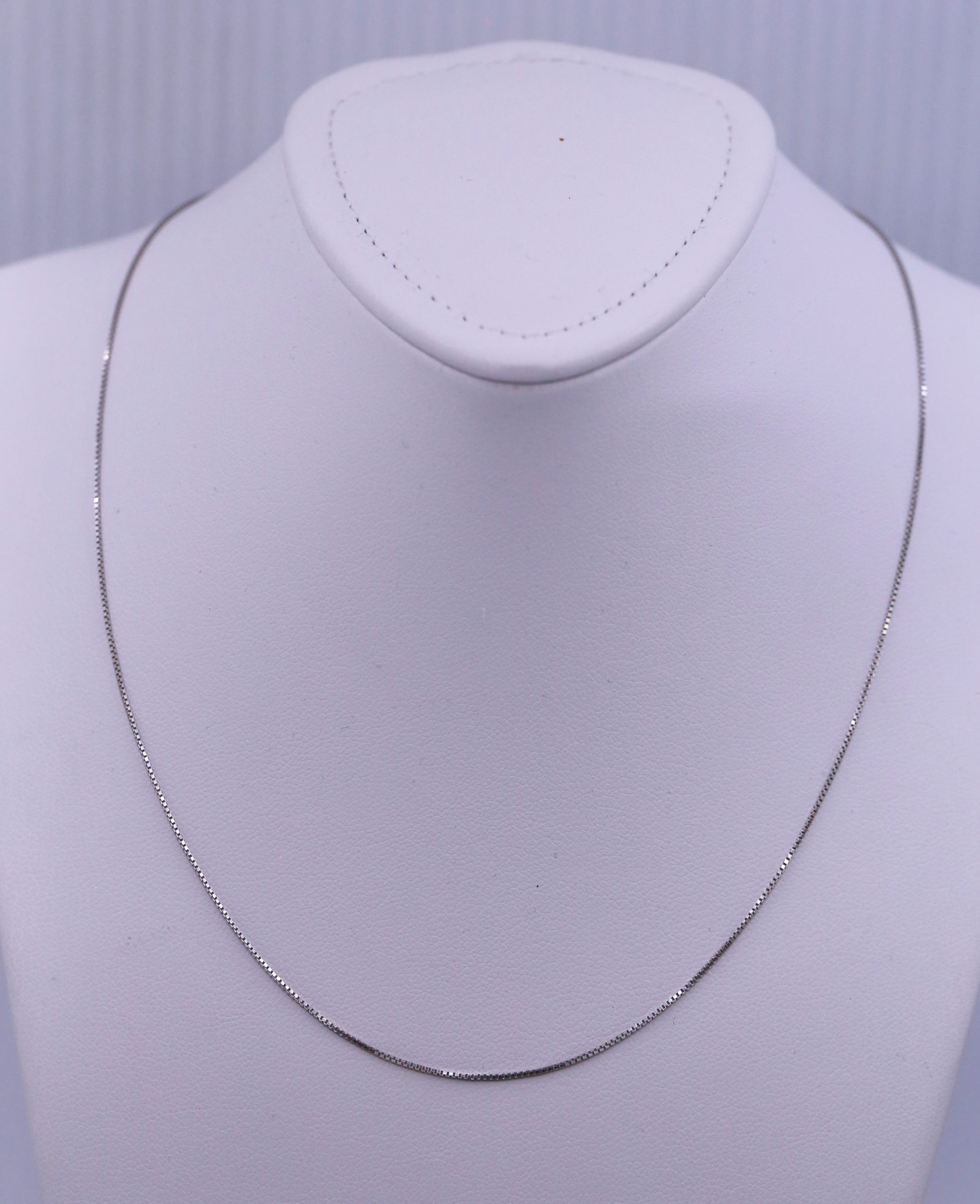 Řetízek kostka v bílém zlatě