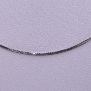 Řetízek kostka v bílém zlatě