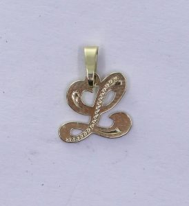 Zlatý přívěsek L 14k – 0,52g