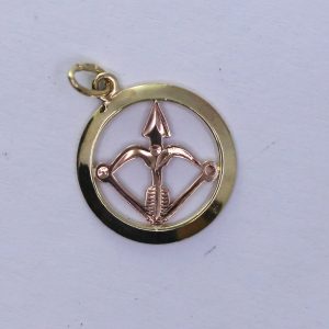 Zlatý přívěšek střelec 14k - 0,74g