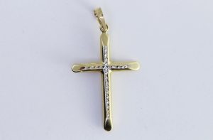 Zlatý přívěsek kříž 14k – 0,98g