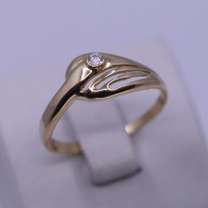 Zlatý dámský prsten s kamenem 14k – 1,99g