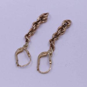 Zlaté náušnice řetěz 14k – 1,74g