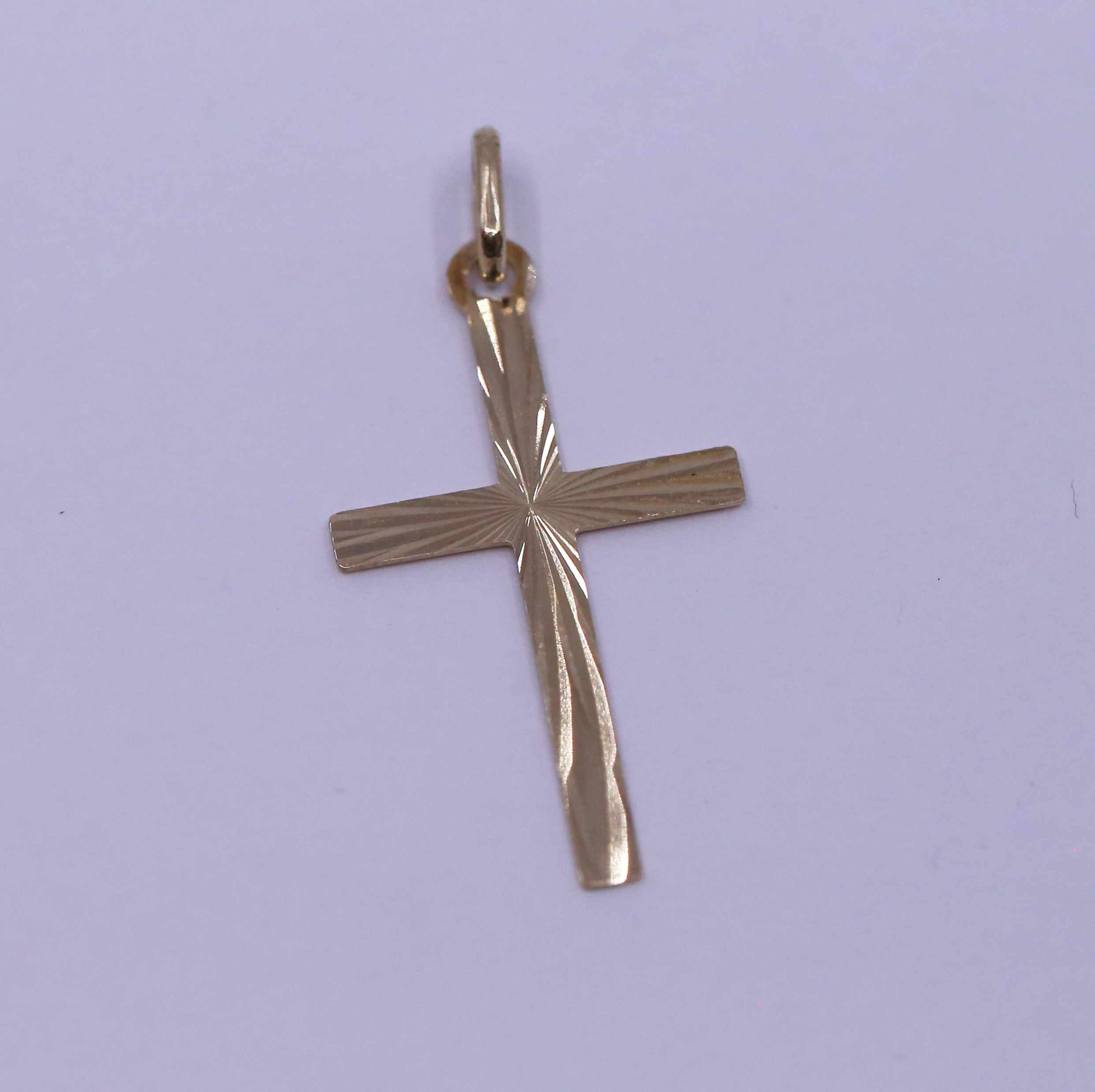 Zlatý přívěsek kříž 14k – 0,7g