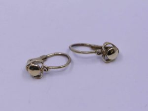 Zlaté náušnice kruhové srdce 14k – 1,13g
